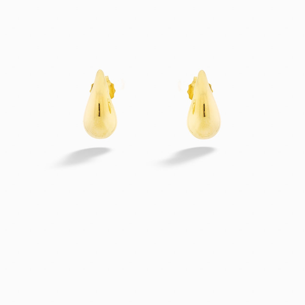 18ky Polished 14.75mm Teardrop Earrings