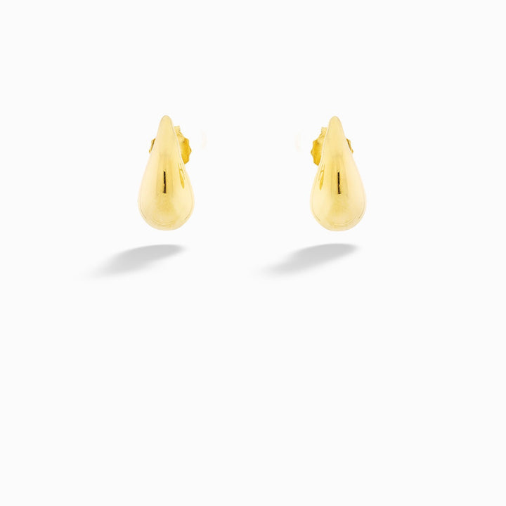 18ky Polished 14.75mm Teardrop Earrings