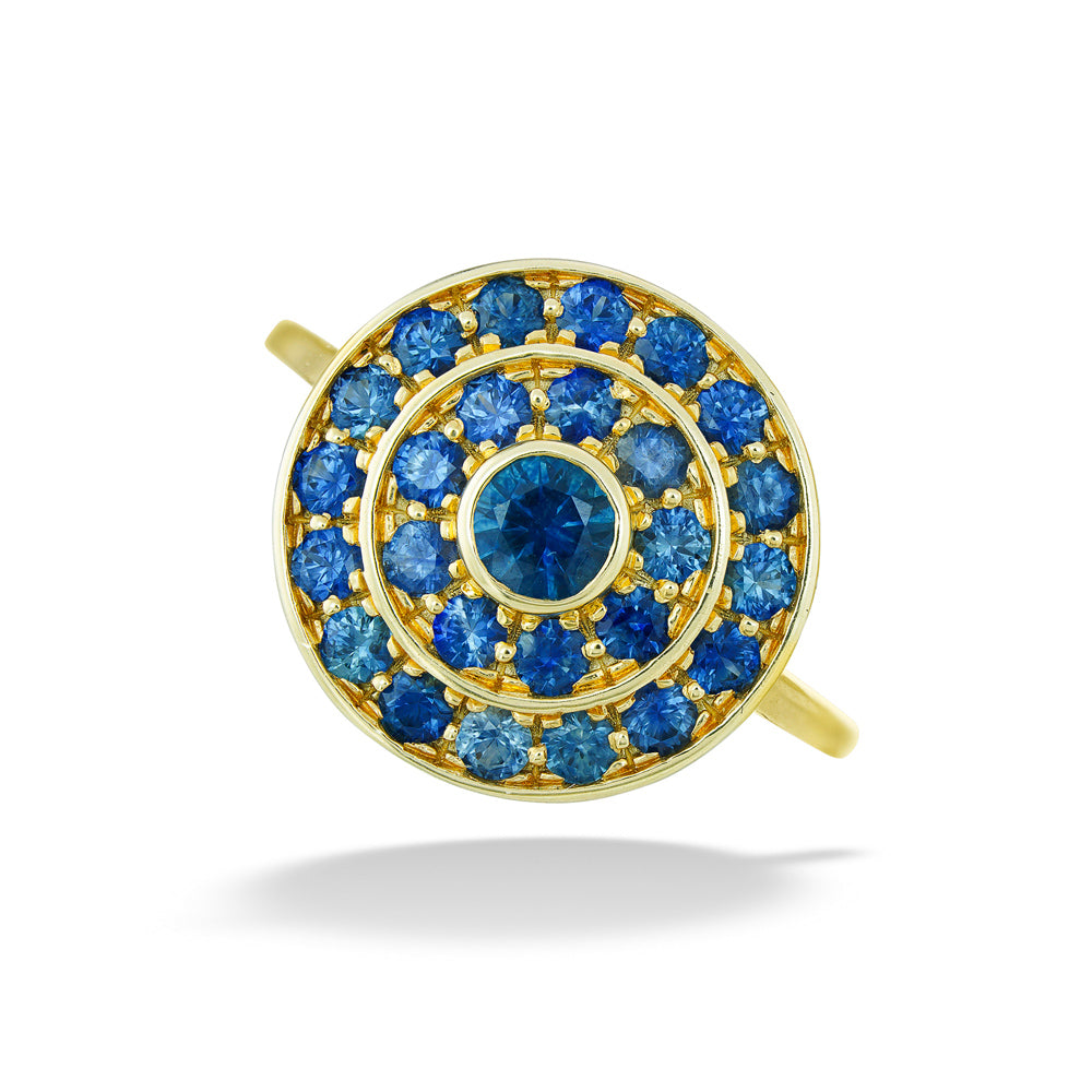 Montana Sapphire Cluster Ring by Parle