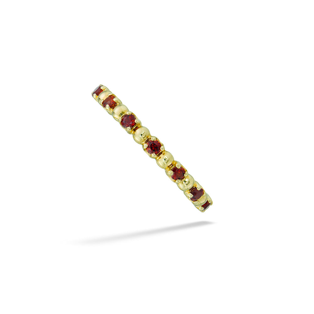 Gold Bead & Garnet Band by Classique Creations