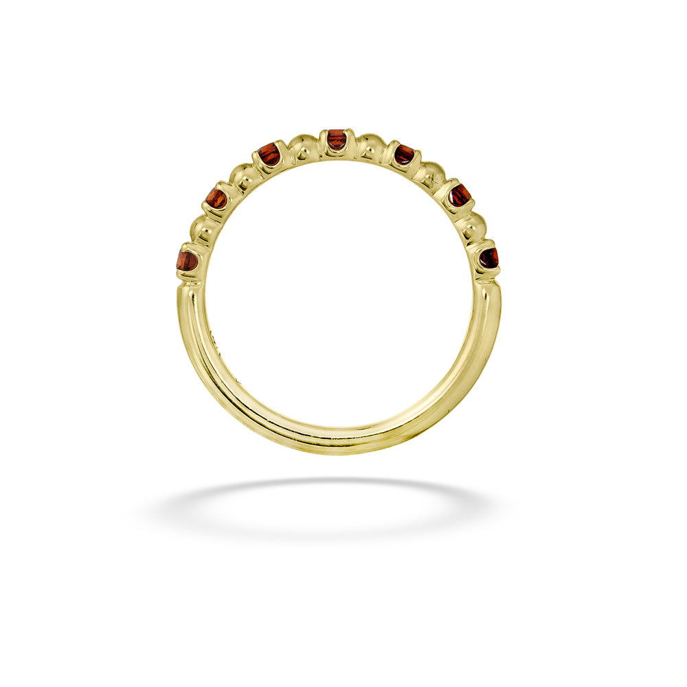 Gold Bead & Garnet Band by Classique Creations