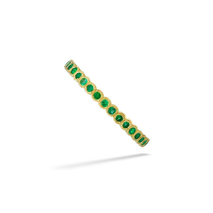 Bezel Set Emerald Band by Classique Creations