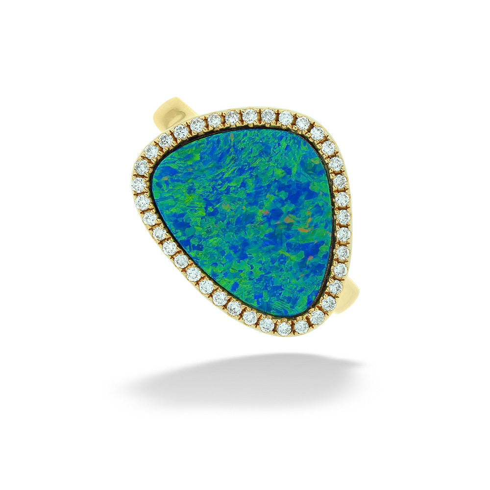Organic Australian Opal Doublet Ring by Parle.
