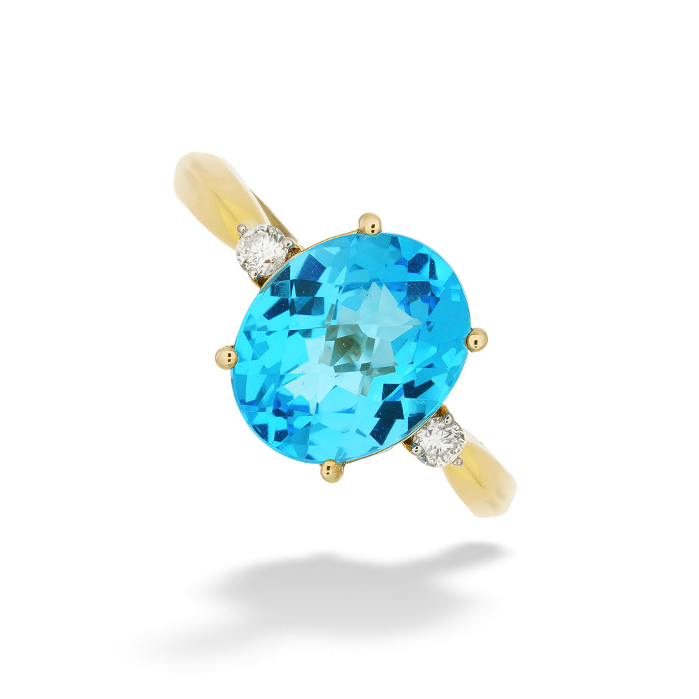 Oval Blue Topaz Ring