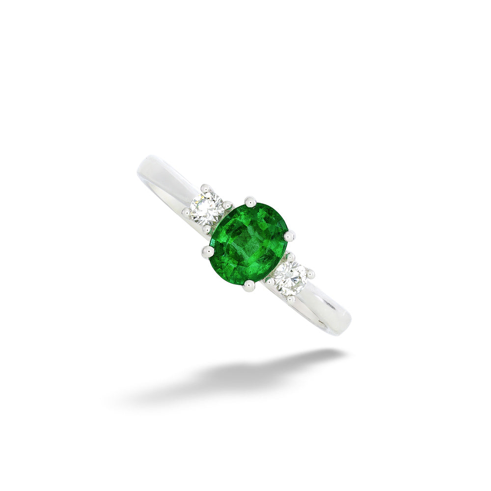 Emerald and Diamond Ring