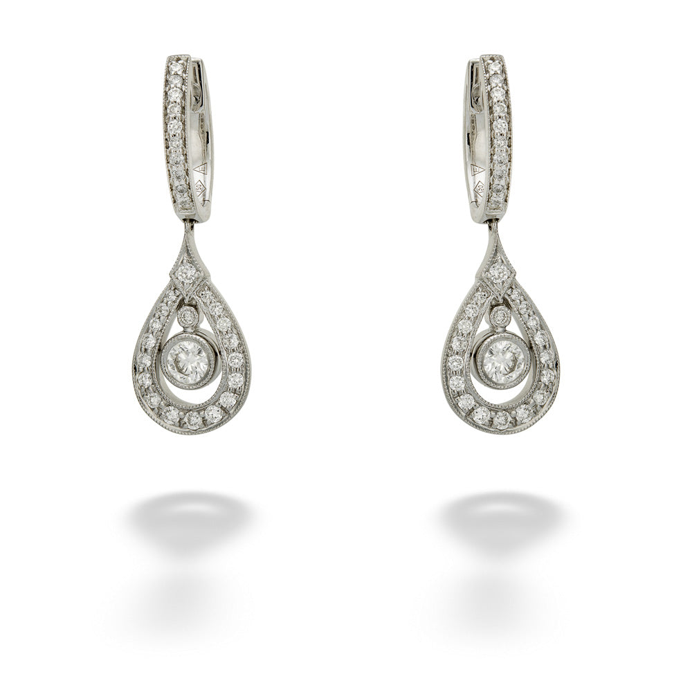 Diamond "Antique" Style Earrings