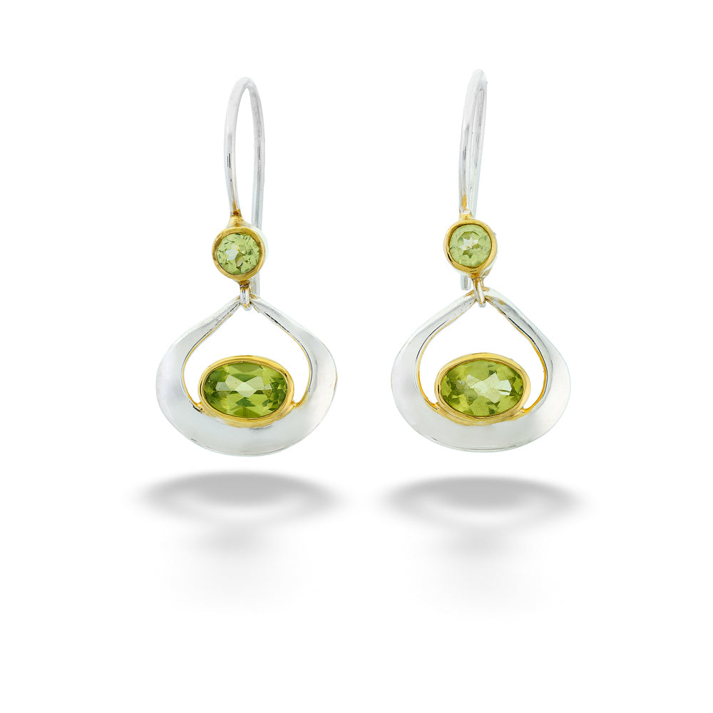 Peridot Dangle Earrings by Michou