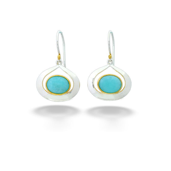 Turquoise Dangle Earrings by Michou