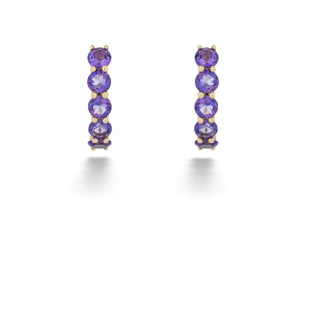 Amethyst Hoops