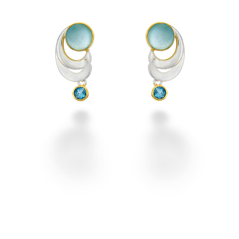 Amazonite & Blue Topaz Earrings by Michou