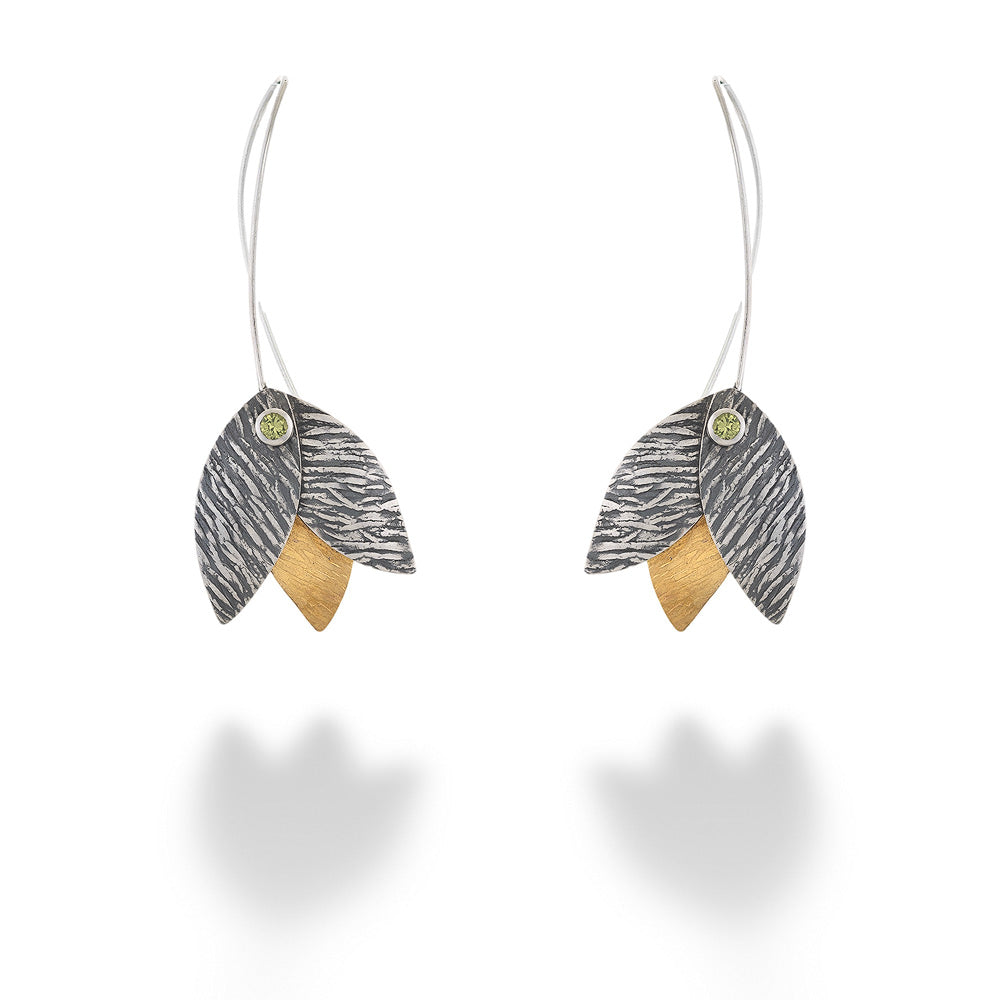 Keum-boo Tulip Earrings by Melanie Considine