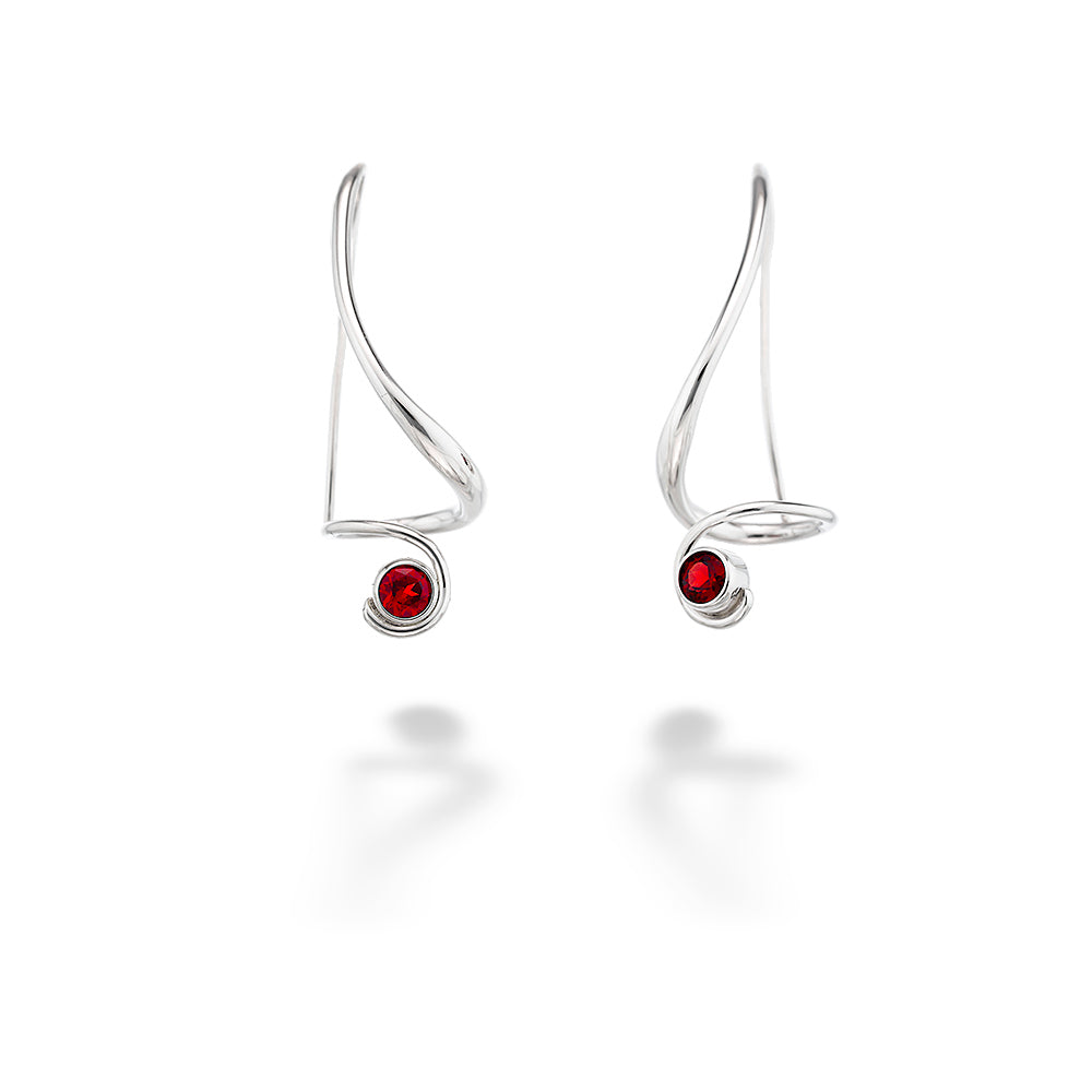 Garnet Symphony Earrings by E.L. Designs