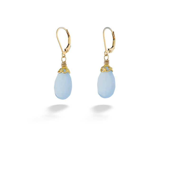 Blue Chalcedony Drop Earrings by Anatoli