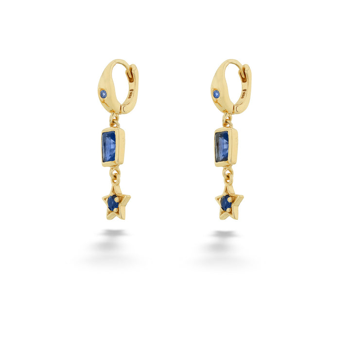 Silver & 18kt Vermeil Iolite Deco Earrings by Jorge Revilla