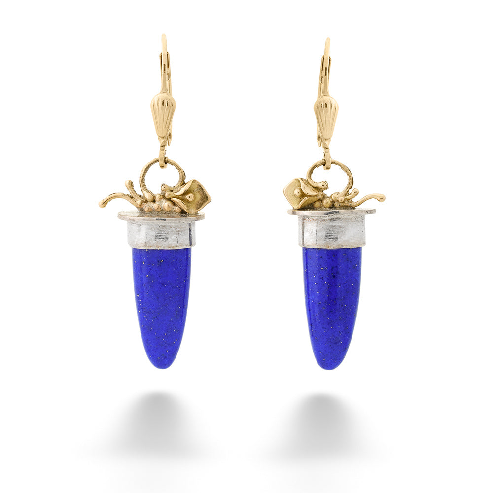 Lapis Lazuli Dangle Earrings by The Village Smithe