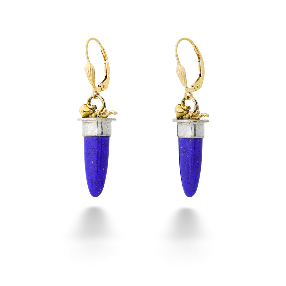 Lapis Lazuli Dangle Earrings by The Village Smithe