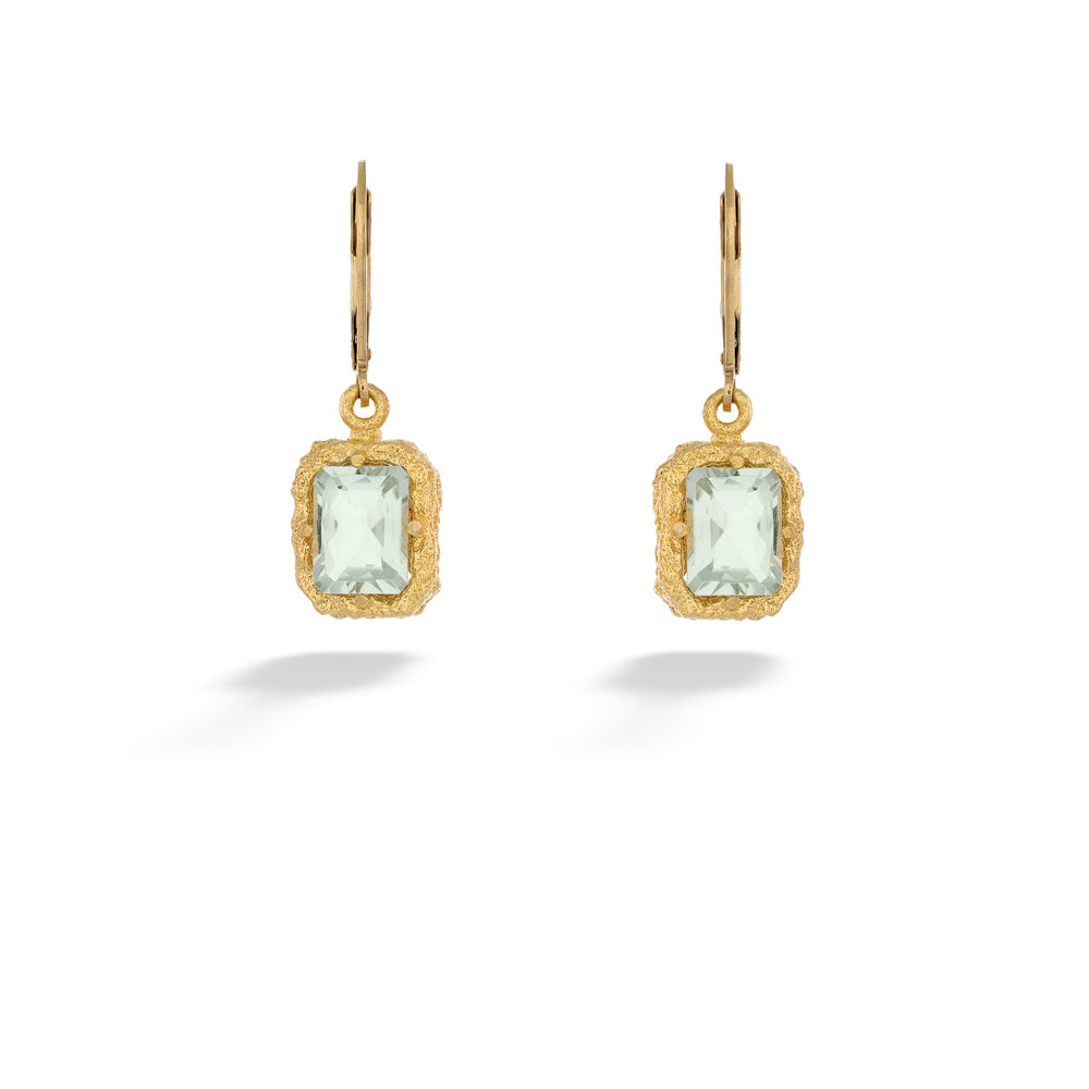 Green Amethyst Earrings by Anatoli