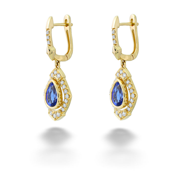 Tanzanite and Diamond Dangle Earrings