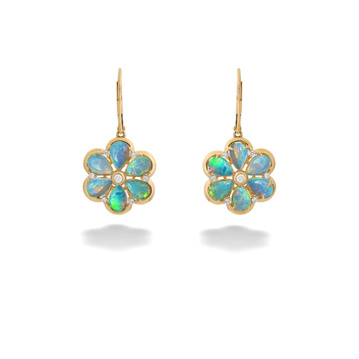  Opal Flower Earrings 