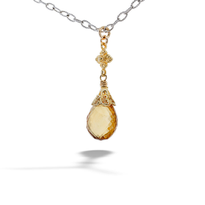 One-of-a-Kind Citrine Drop Necklace by Anatoli
