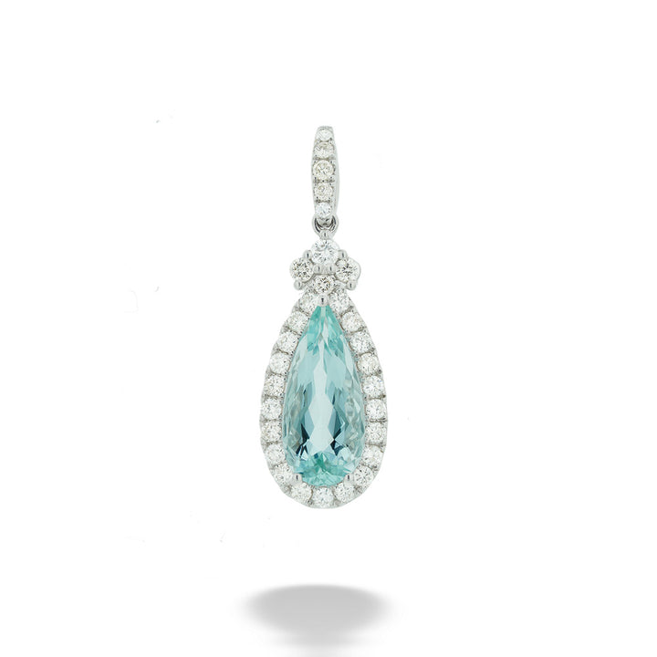 Aquamarine and Diamond Pendant