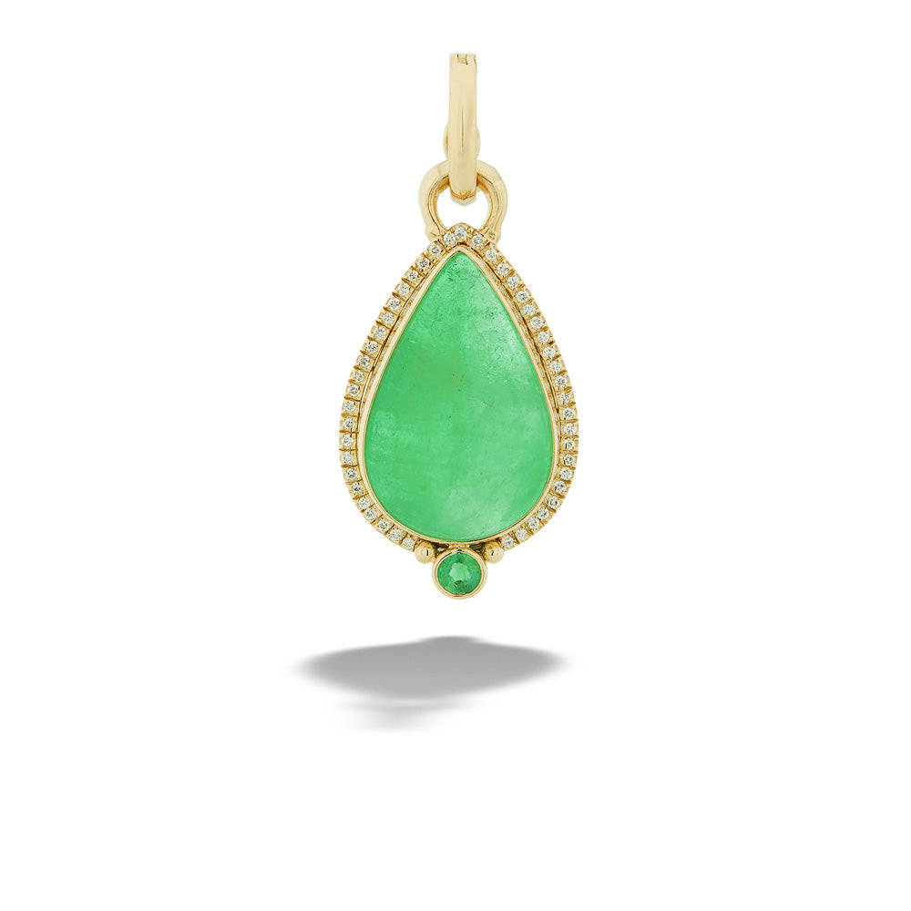 Emerald and Diamond Pendant by Mazza