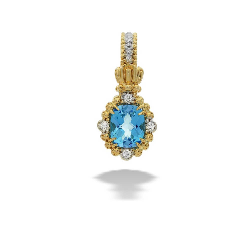 Blue Topaz and Diamond Pendant by Vahan