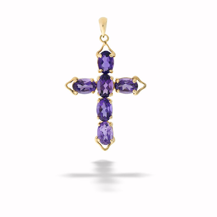  Amethyst Cross Pendant 