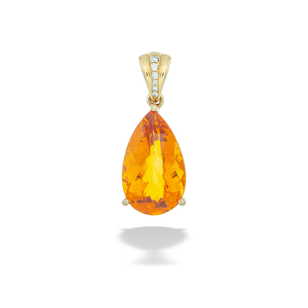 Pear-Cut Citrine Pendant