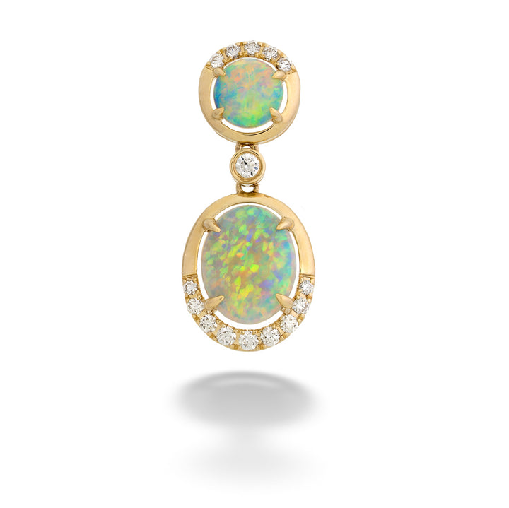 Double Circle Opal Pendant