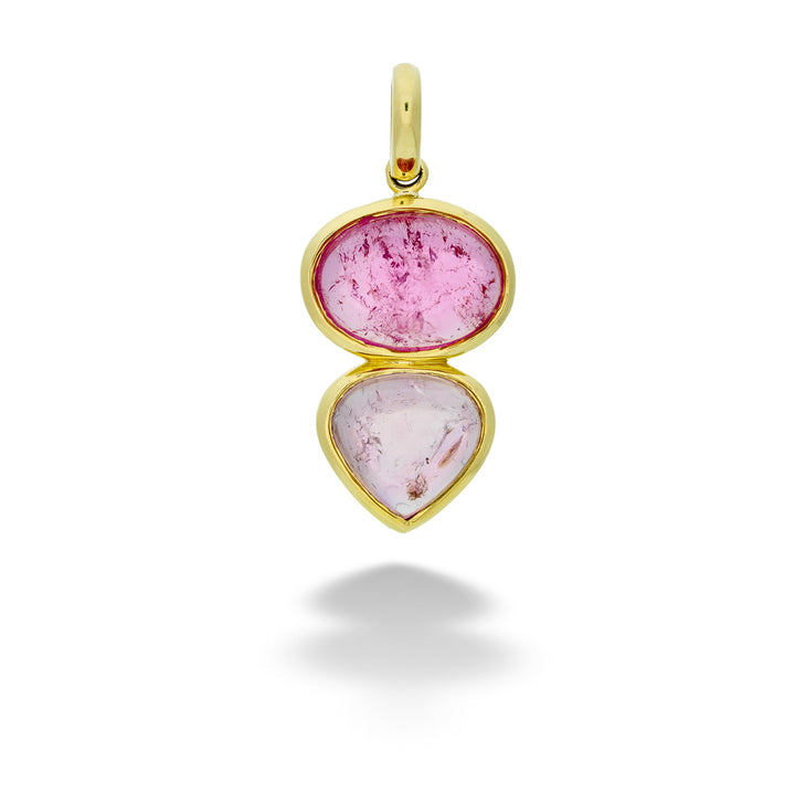 Two-Tone Pink Tourmaline Pendant by Lauren K.