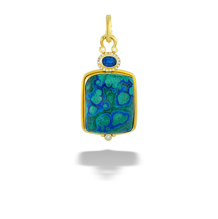 Azurite and Kyanite Pendant by Mazza