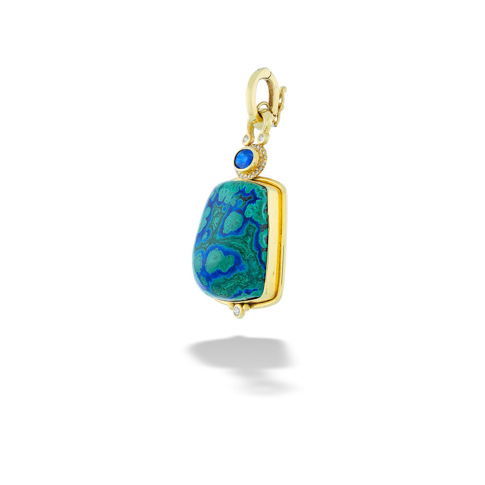 Azurite and Kyanite Pendant by Mazza
