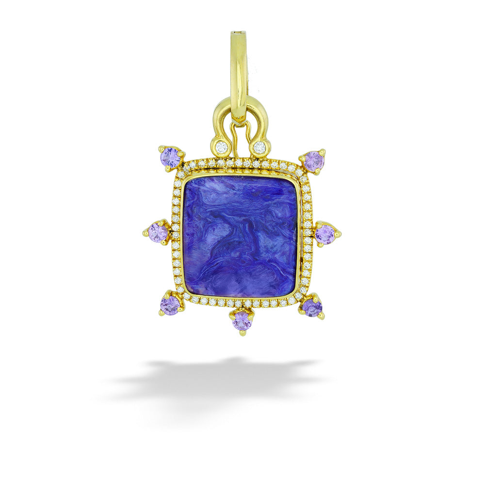 Charoite and Purple Sapphire Pendant by Mazza
