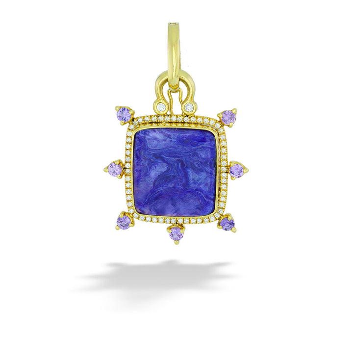 Charoite and Purple Sapphire Pendant by Mazza