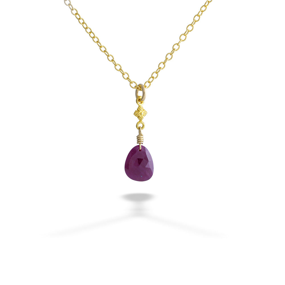 Ruby Pendant Necklace by Anatoli