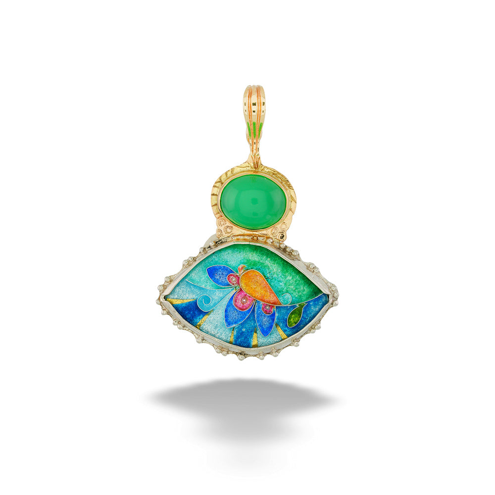 Blues Enamel Pendant by Katrin Wolf