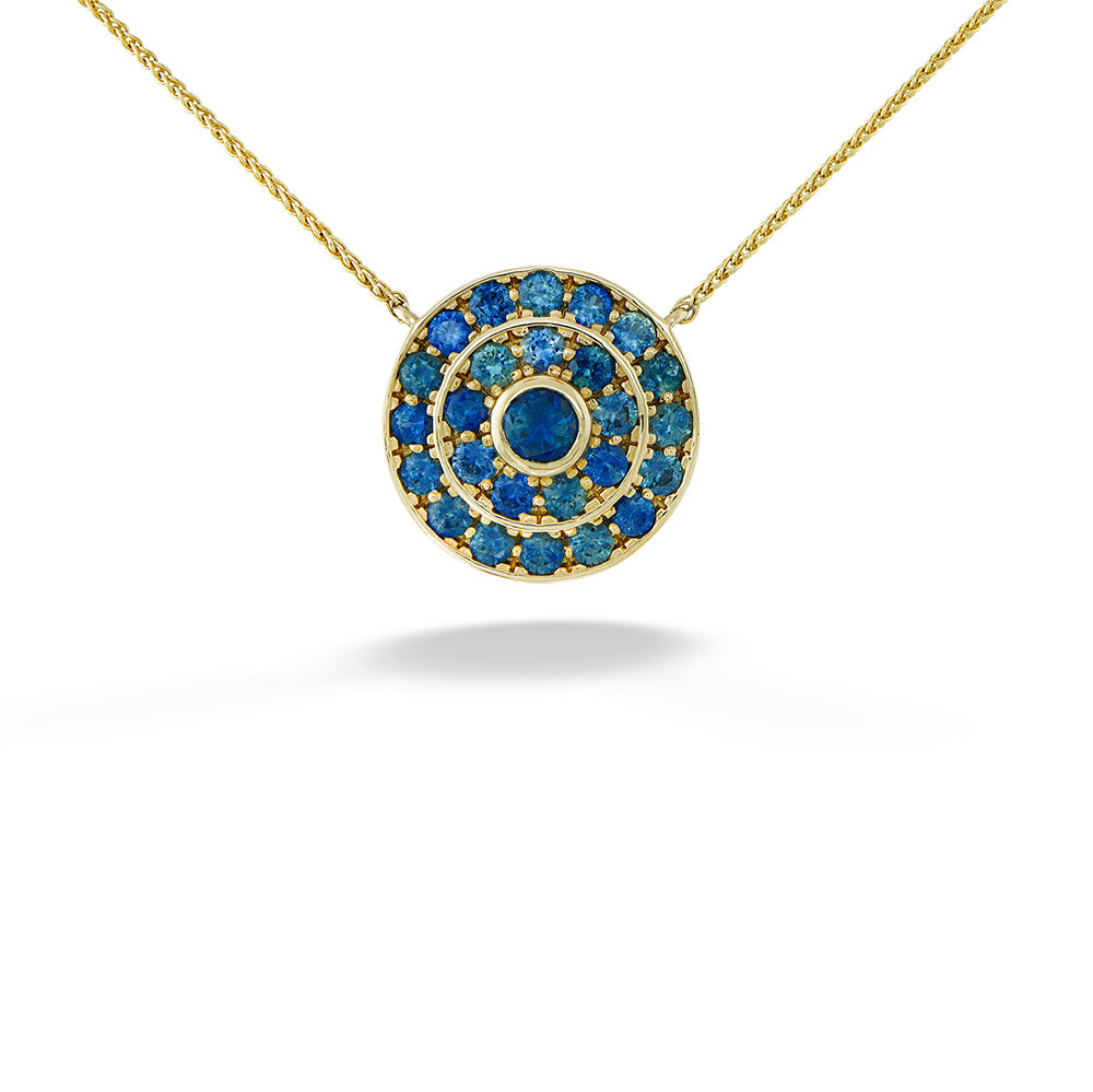 Montana Sapphire Cluster Necklace by Parle