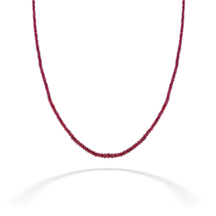 Graduated Ruby Bead Necklace