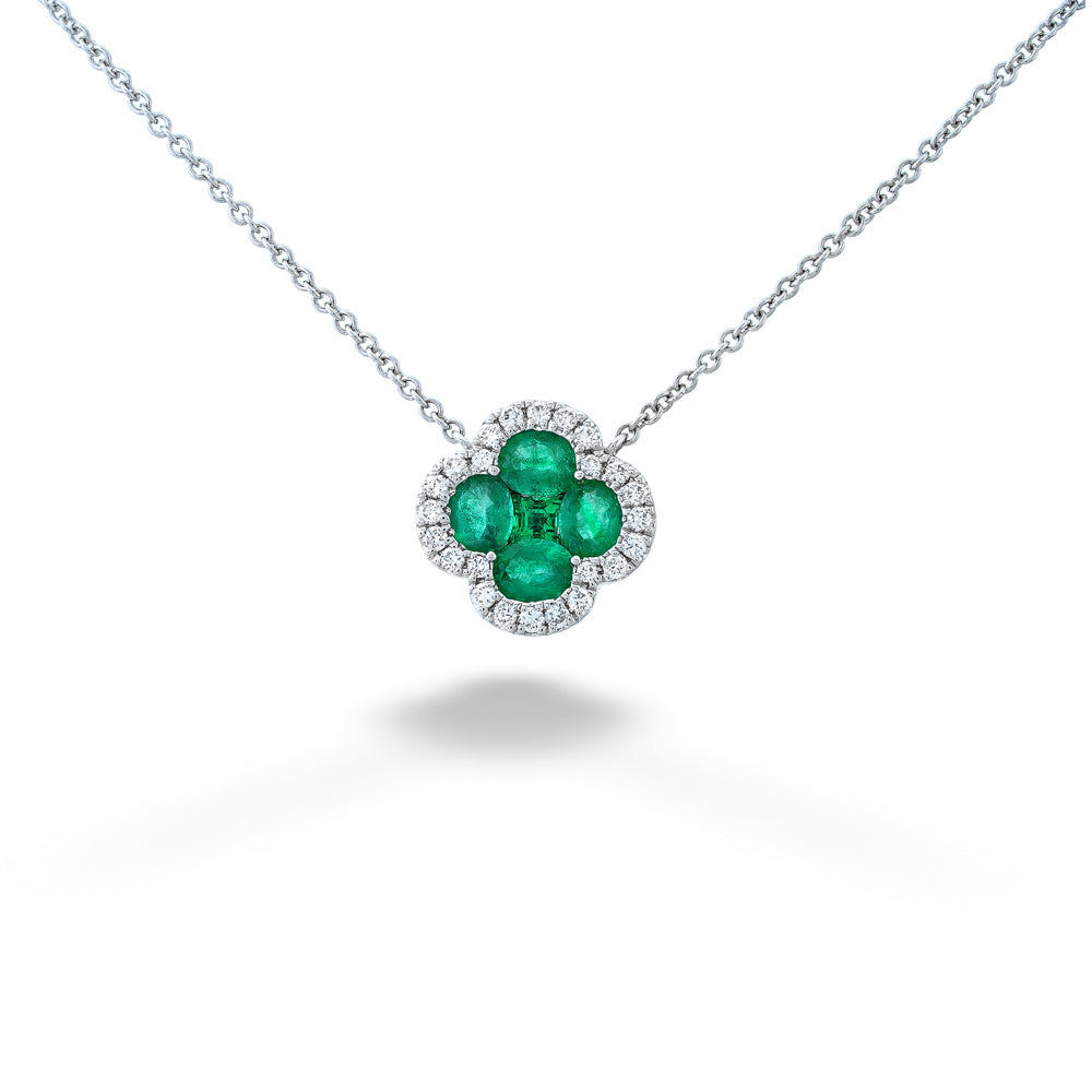 Emerald Clover Necklace by Shy Creation