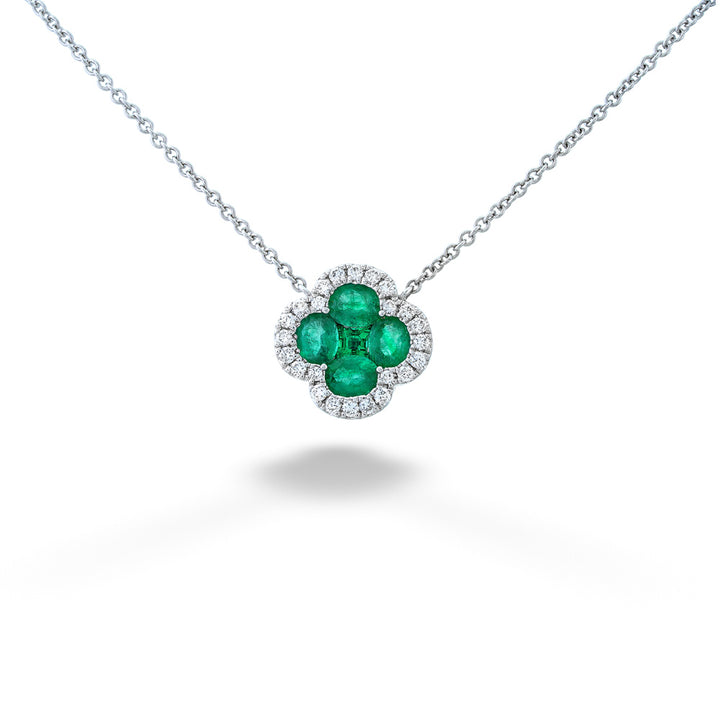 Emerald Clover Necklace by Shy Creation