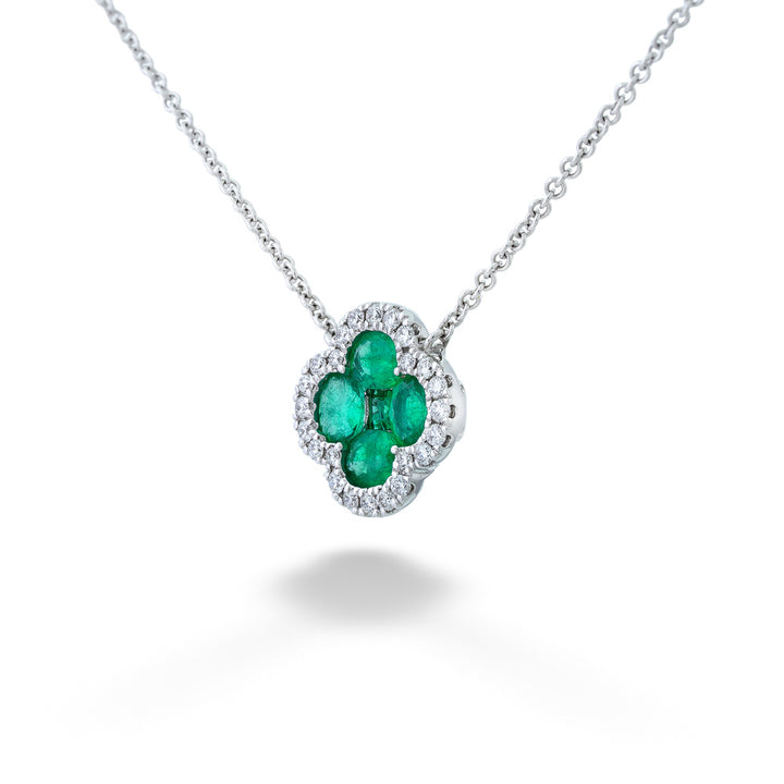 Emerald Clover Necklace by Shy Creation