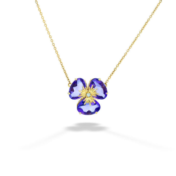 Amethyst Flower Necklace by Vianna Brasil