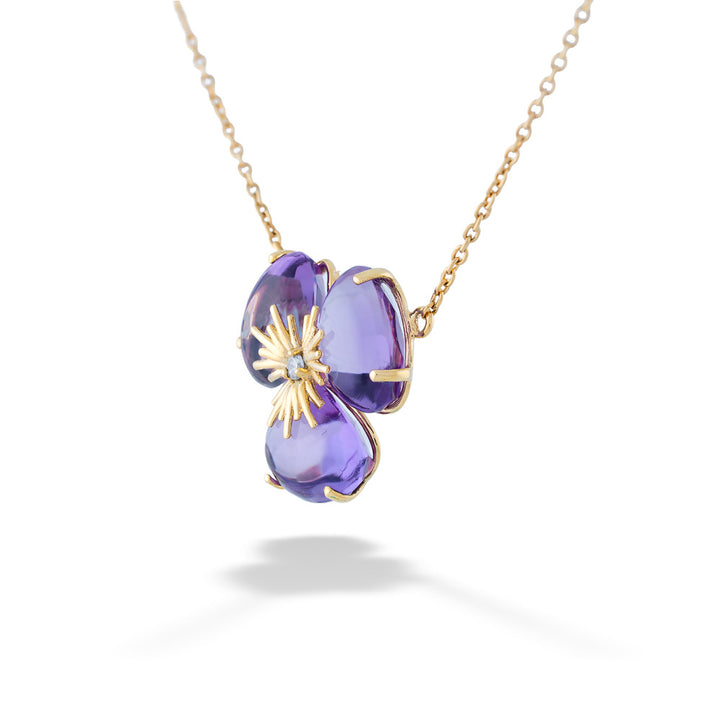 Amethyst Flower Necklace by Vianna Brasil