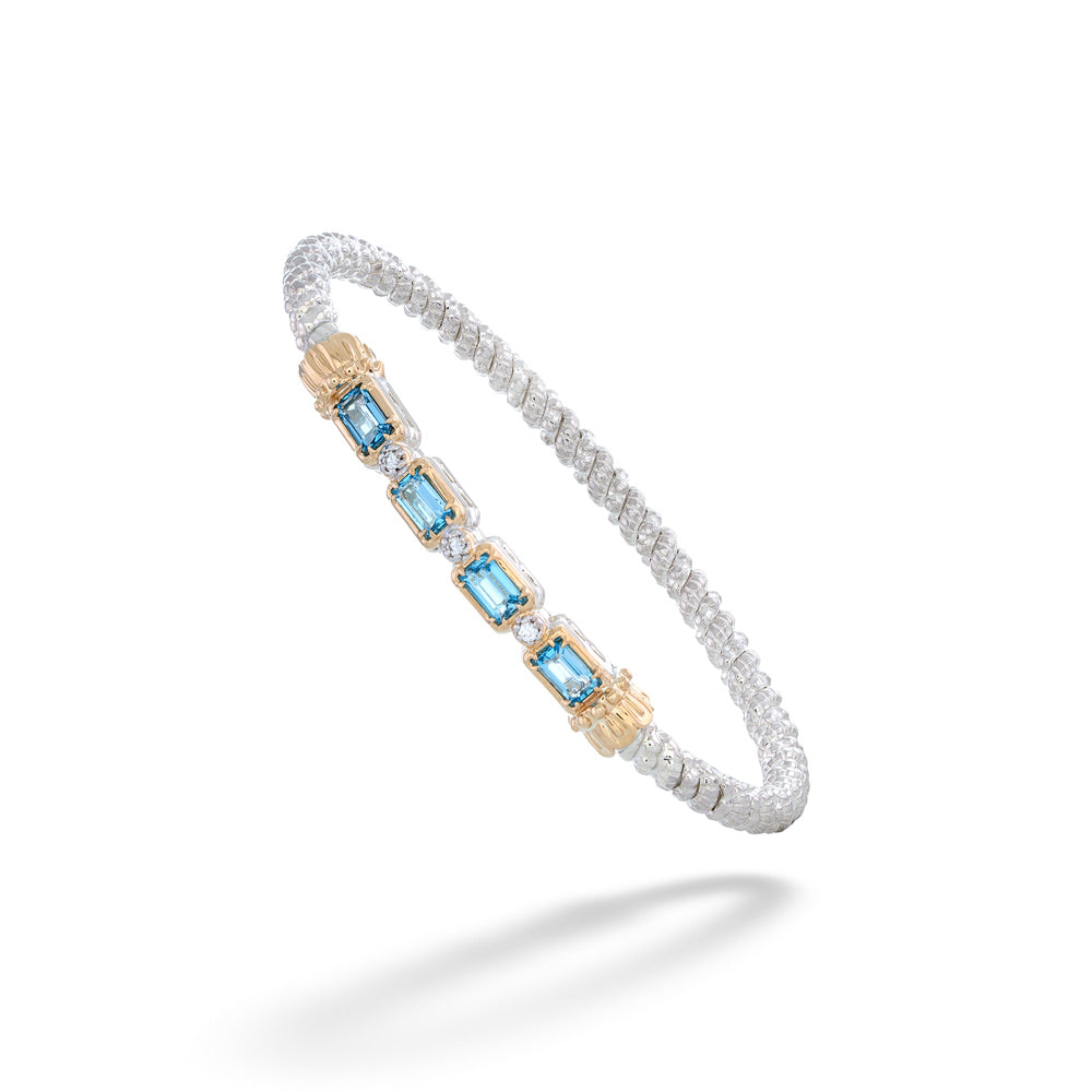 Swiss Blue Topaz and Diamond Bracelet by Vahan