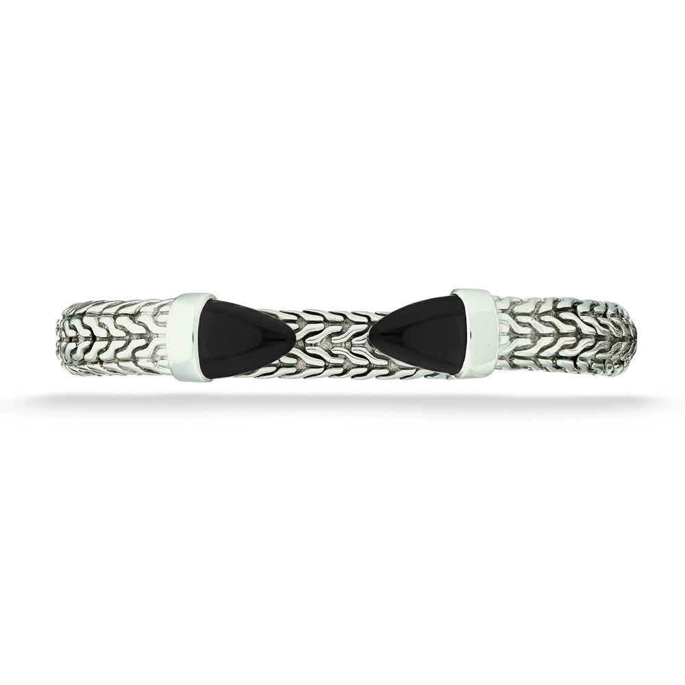 Black Onyx & Silver Spear Bracelet by John Hardy