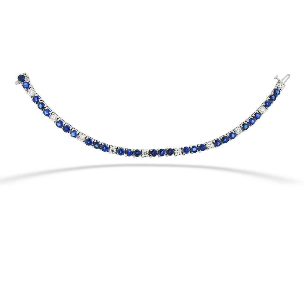Sapphire and Diamond Bracelet - 7"