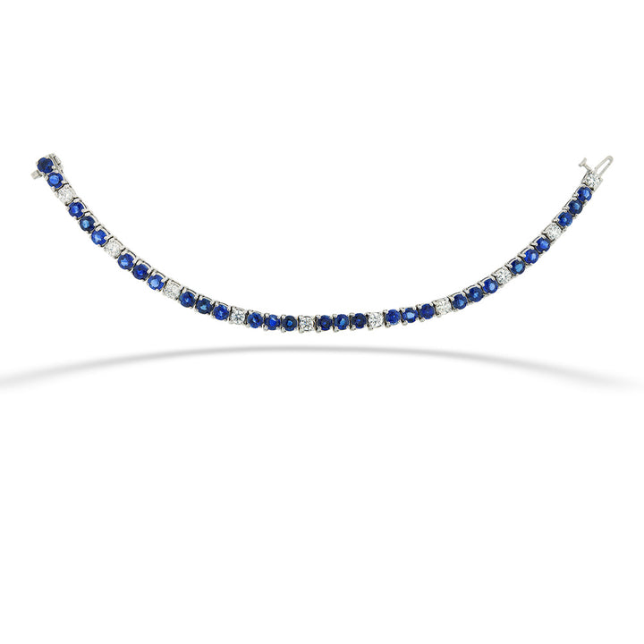 Sapphire and Diamond Bracelet - 7"