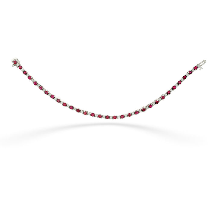 Ruby and Diamond Tennis Bracelet