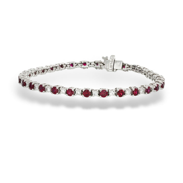 Ruby and Diamond Tennis Bracelet